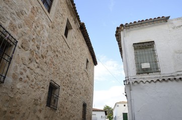 Fototapeta na wymiar Buildings in Belmonte, Spain