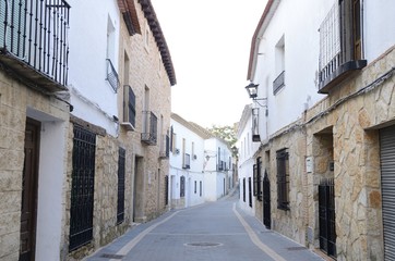 Fototapeta na wymiar Street in in Belmonte, Spain