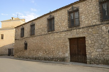 Fototapeta na wymiar Street of village in Belmonte, Spain