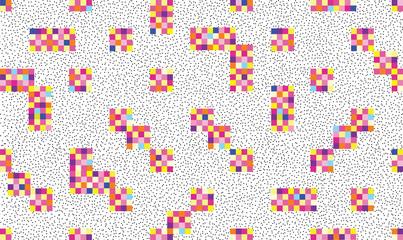 l Abstract geometric seamless pattern. Stylish dotted pixel background