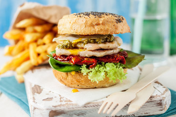 Italian Style Turkey Burger