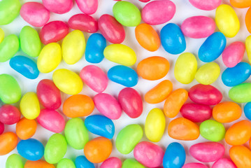 Colorful jelly bean background for text box