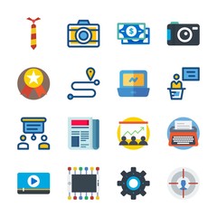 icon Digital Marketing with laptop, target, money, video player and smartphone