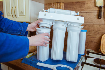 installation of water filter
