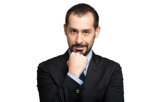 Businessman portrait isolayed on white