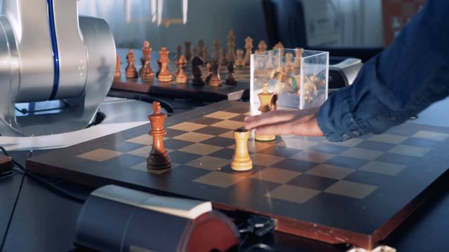 Ending chess game between human and computer.