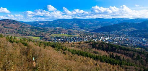 Naklejka premium La vue du vieux chateau sur Baden Baden. Allemagne