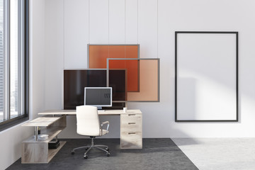 Modern office, poster, art installation