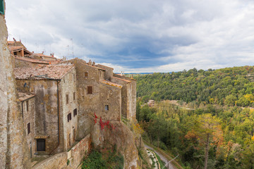 Fototapeta na wymiar The town of Pitigliano in the province of Grosseto.