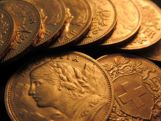 silver and gold coins