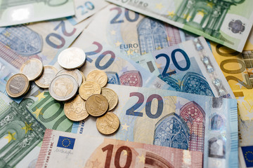 Euro Money. euro cash background. Euro Banknotes