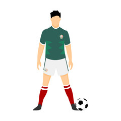 Mexico Football Jersey National Team World Cup Illustration