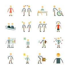 icon Human with relaxing, male, friendship, relations and friends