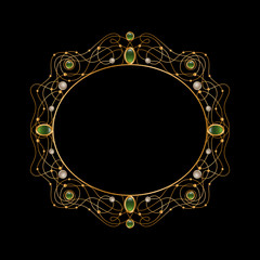 golden filigree frame