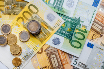 Euro Money. euro cash background. Euro Banknotes