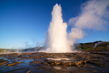 Strokkur geyser eruption in Iceland