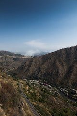 Mountain panorama from the area of Alaverdi in Armenia