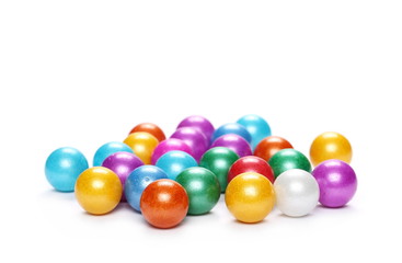colorful balls isolated on white background