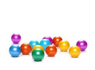 colorful balls isolated on white background
