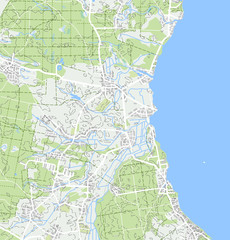 Abstract geographical map. Color vector image