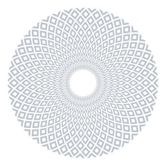 Circle design element. Abstract geometric rotation pattern.