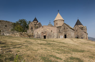 Fototapeta na wymiar Goshavank Monastery was founded in 1188. It is located about 20 miles east of Dilijan.