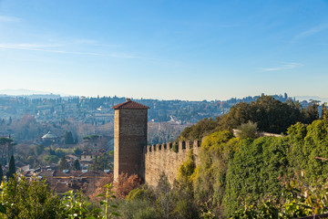 Fototapeta na wymiar Tuscany, view from Boboli gardens, Florence, Italy