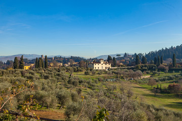 Obraz premium Tuscany, view from Boboli gardens, Florence, Italy