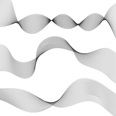 Vector illustration. Light bright colors linear wavy lines for backdrop. Abstract background.