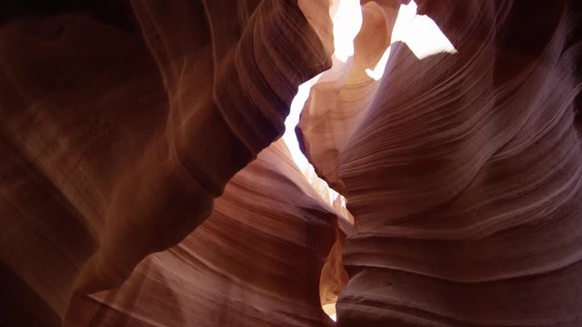 The walls of the Antelope Canyon