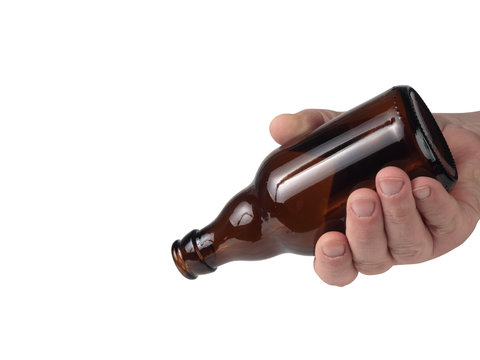 mała pusta butelka po piwie