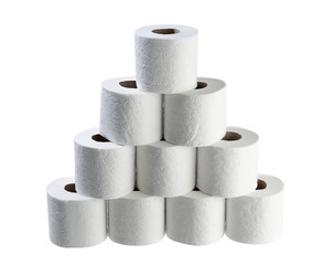 Heap of Toilet Papers Isolated