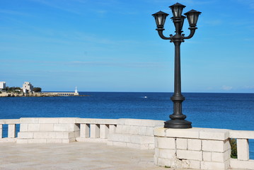 Harbour in Otranto, Italu