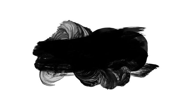 Grunge brush stroke. Abstract hand - painted element. Underline and border design. Seamless looping background. 4K