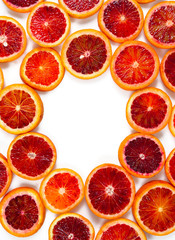 blood orange isolated on white