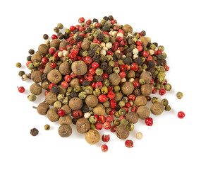 pepper mix isolated on white