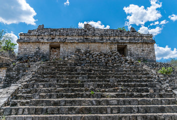 Ek' Balam, Mexico - May 17, 2017 - Ek Balam Mayan Acropolis, Temples, and Ruins
