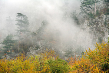 Obraz na płótnie Canvas Autumn landscape in Mehedinti Mountains, Romania, Europe
