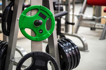 Fitness dumbbell and barbell weight plates