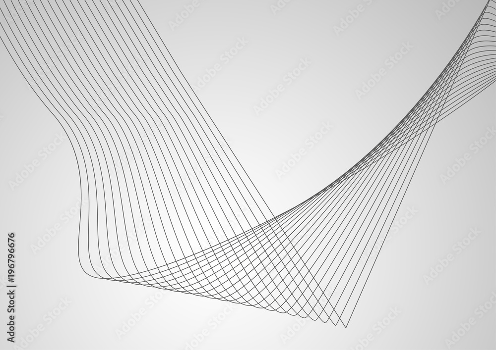 Poster vector illustration. light bright colors linear wavy lines for backdrop. abstract background.