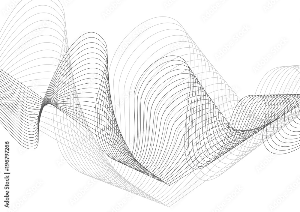 Poster vector illustration. light bright colors linear wavy lines for backdrop. abstract background.