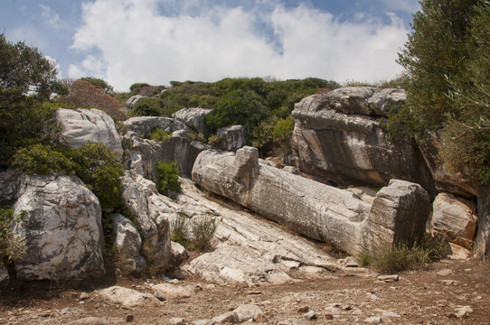 Kouros of Naxos island in Greece