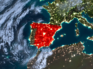 Night view of Spain