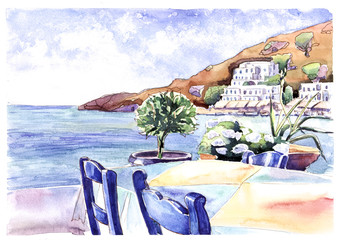 Sea view from the cafe