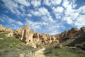 Fototapeta na wymiar Cappadocia Turkey Landscape in Spring