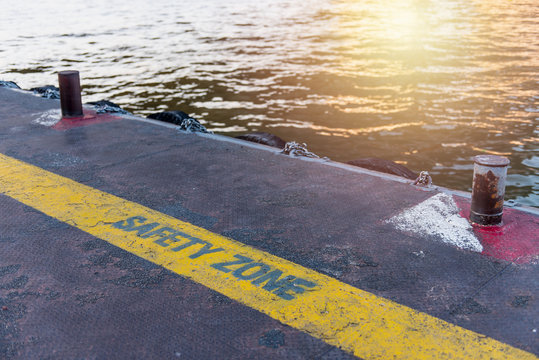 Safety First ,Please Stand Behind The Yellow Line