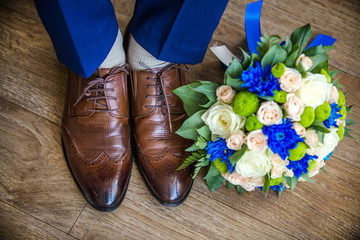 Happy groom shoes