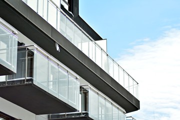 Obraz premium Detail of a new modern apartment building