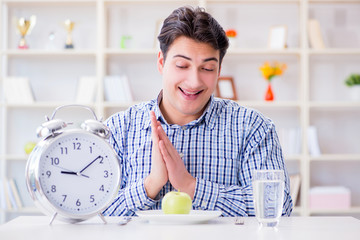 Concept of slow service in the restaurant