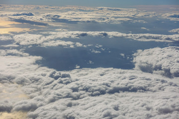 Beautiful clouds from above aircraft